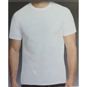MEN'S SIZE MEDIUM, HANES 3 PACK COMFORT FIT COTTON WHITE CREW T-SHIRTS